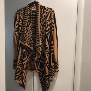 Bar III Long Geometric Patterned Cardigan Sweater